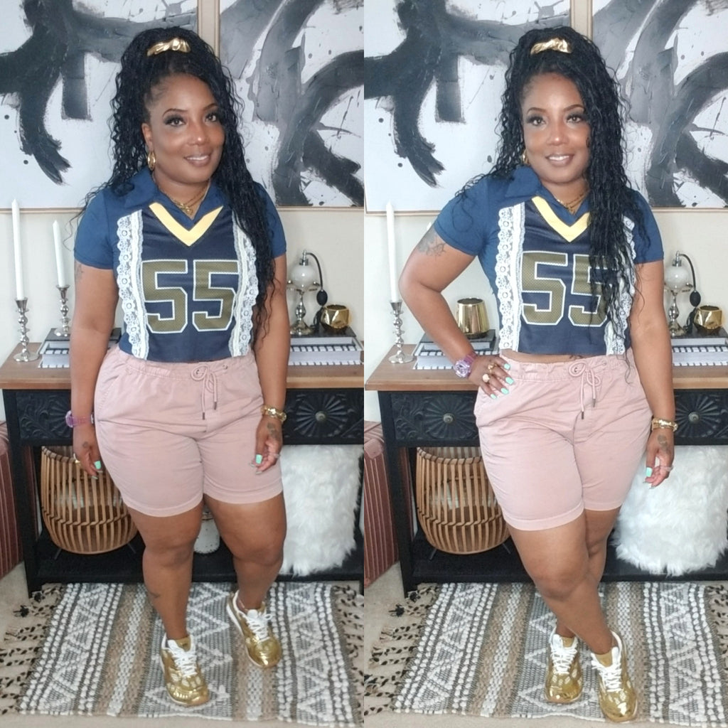 55 Cropped Jersey Top